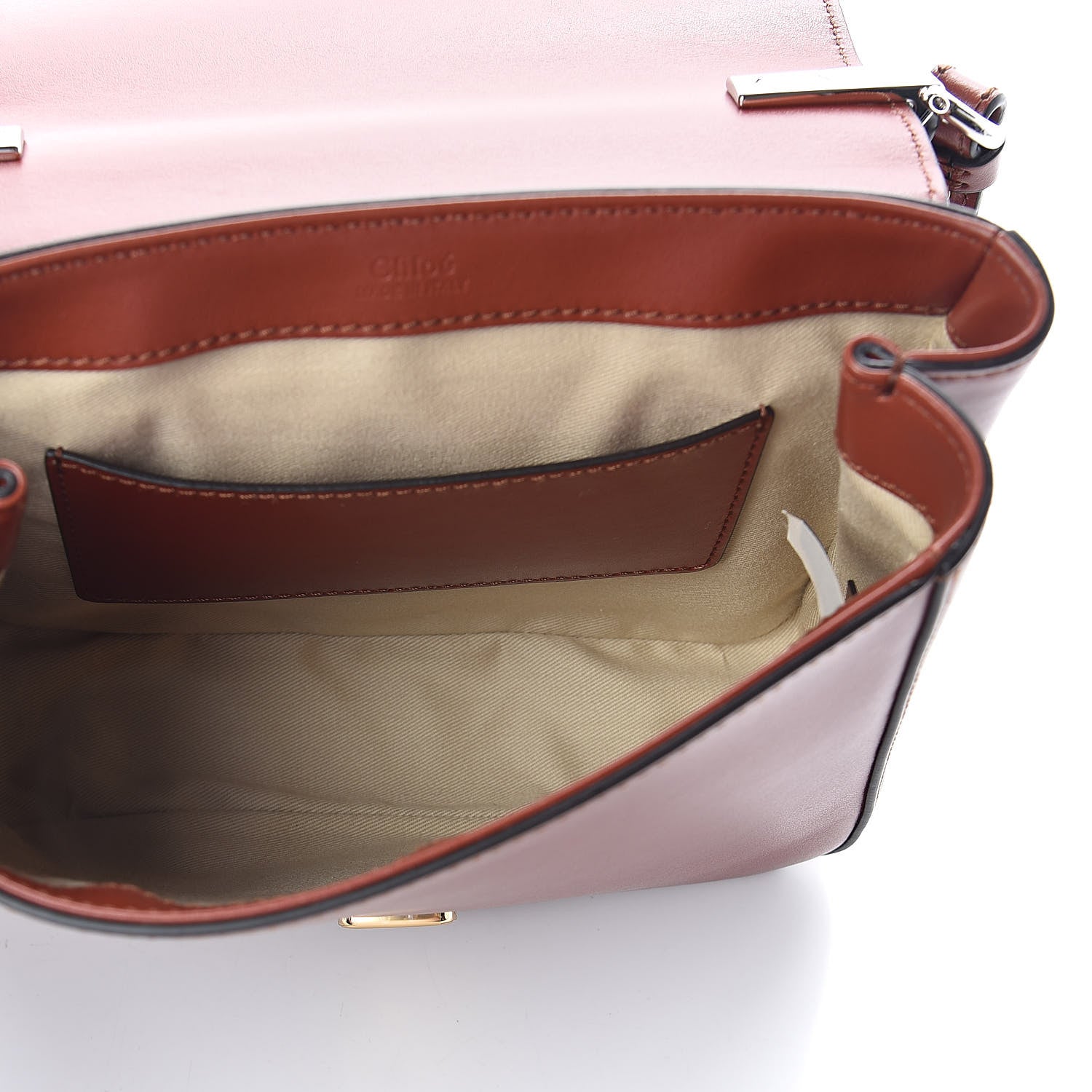 Chloe Calfskin Small C Double Carry Sepia Brown 5 of 9