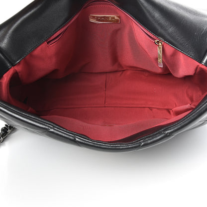 Chanel Goatskin Quilted Maxi 19 Flap Black 4 of 10