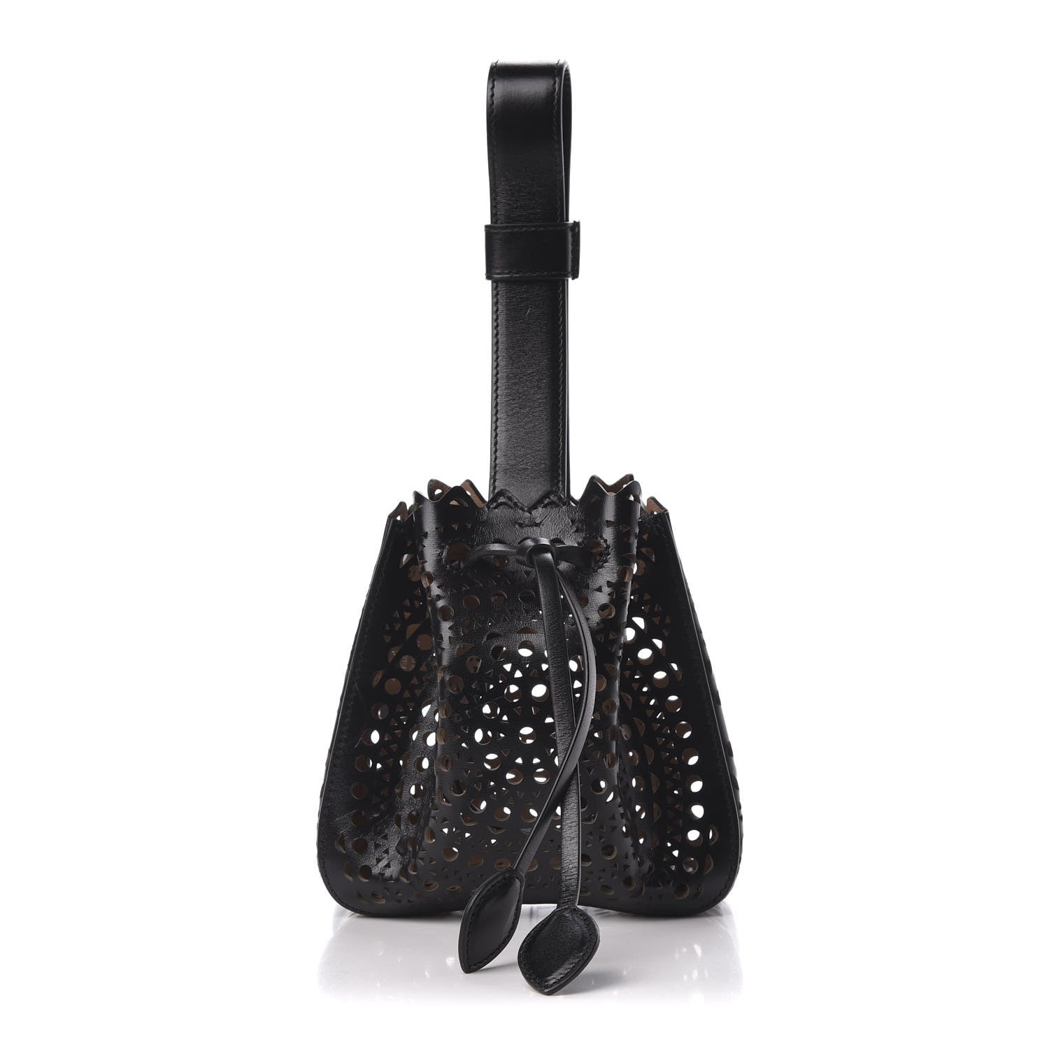 Alaia Lux Calfskin Vienne Rose-Marie 19 Bag Black 1 of 8