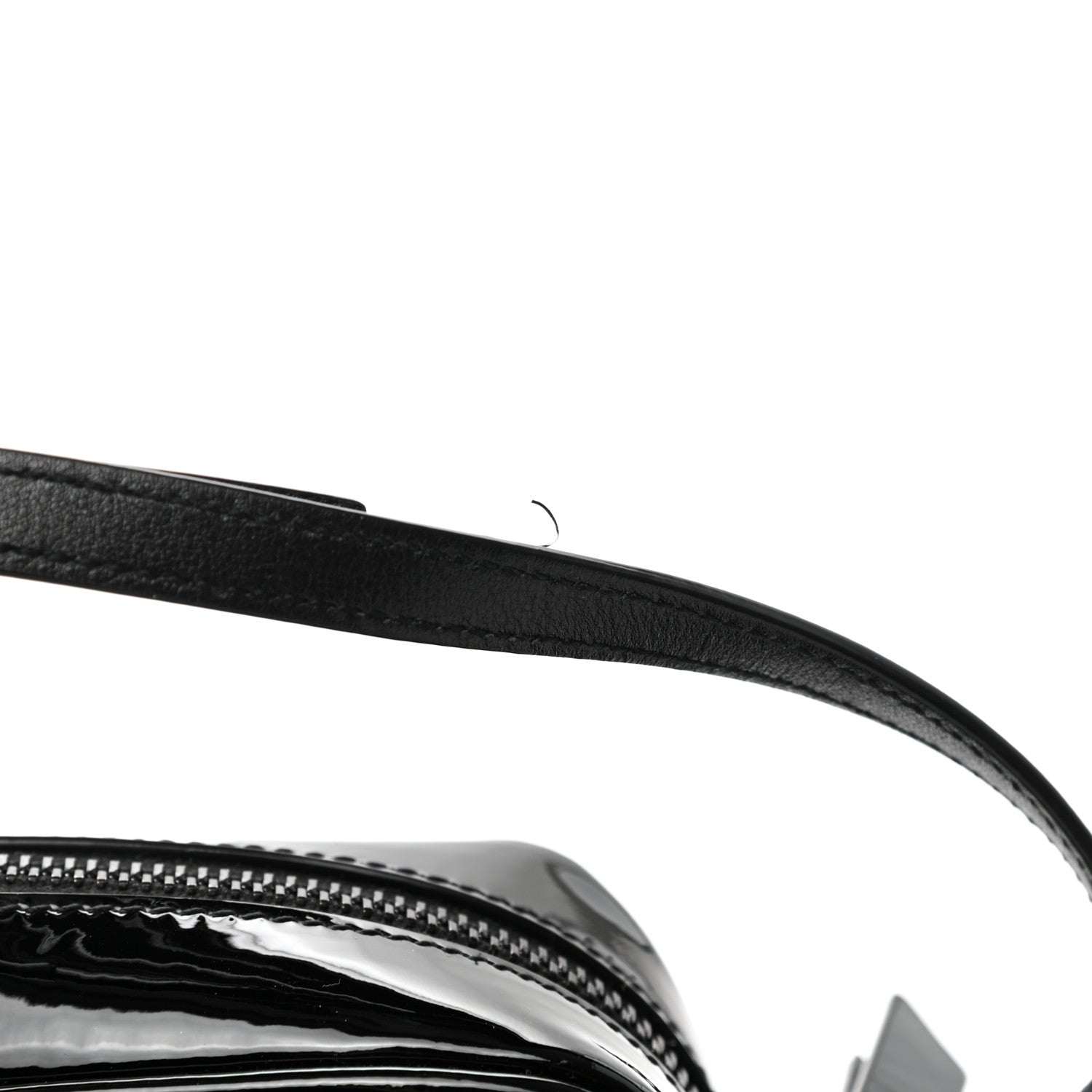 Saint Laurent Patent Calfskin Matelasse Monogram Lou Camera Bag Black 11 of 11