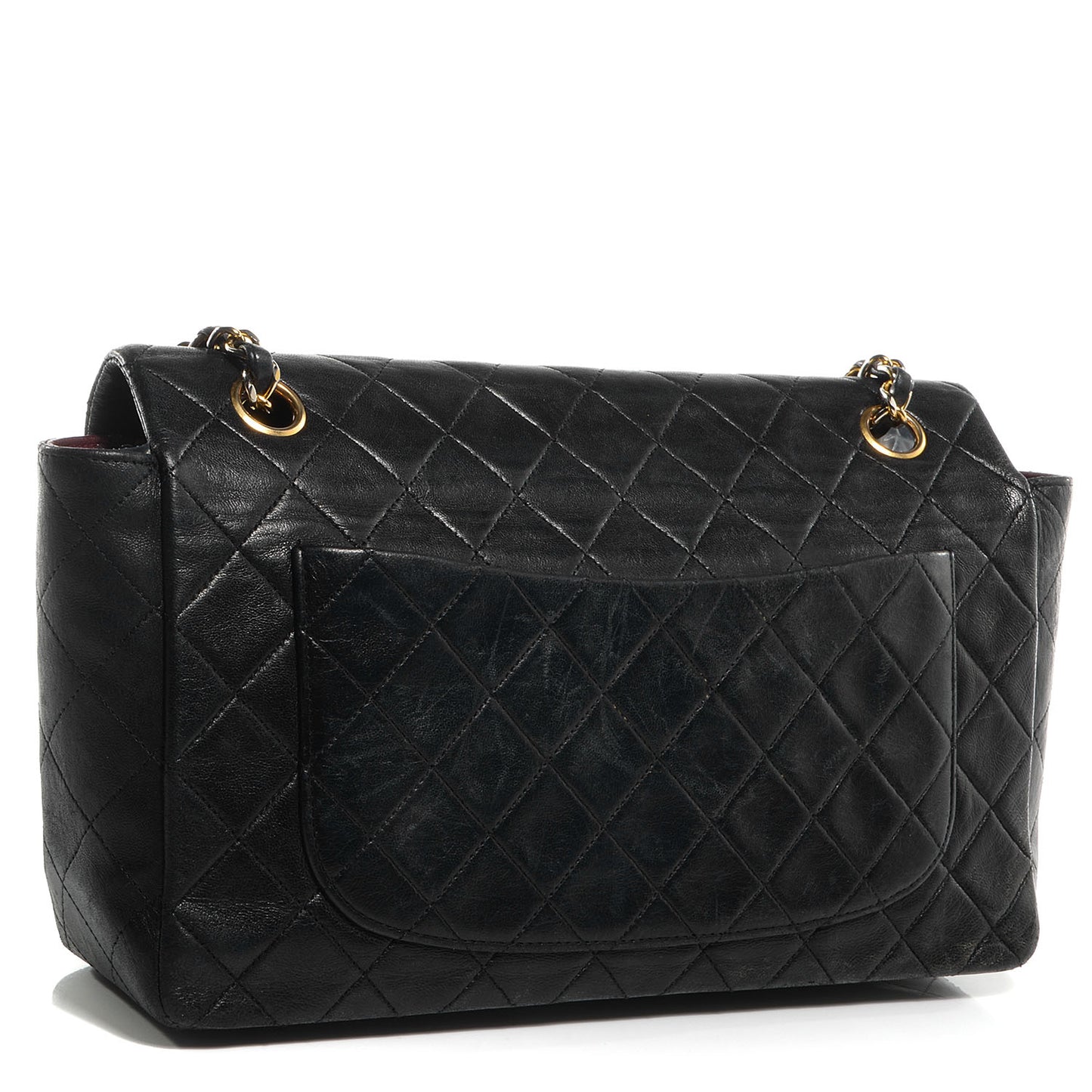 Lambskin Jumbo Single Flap Black