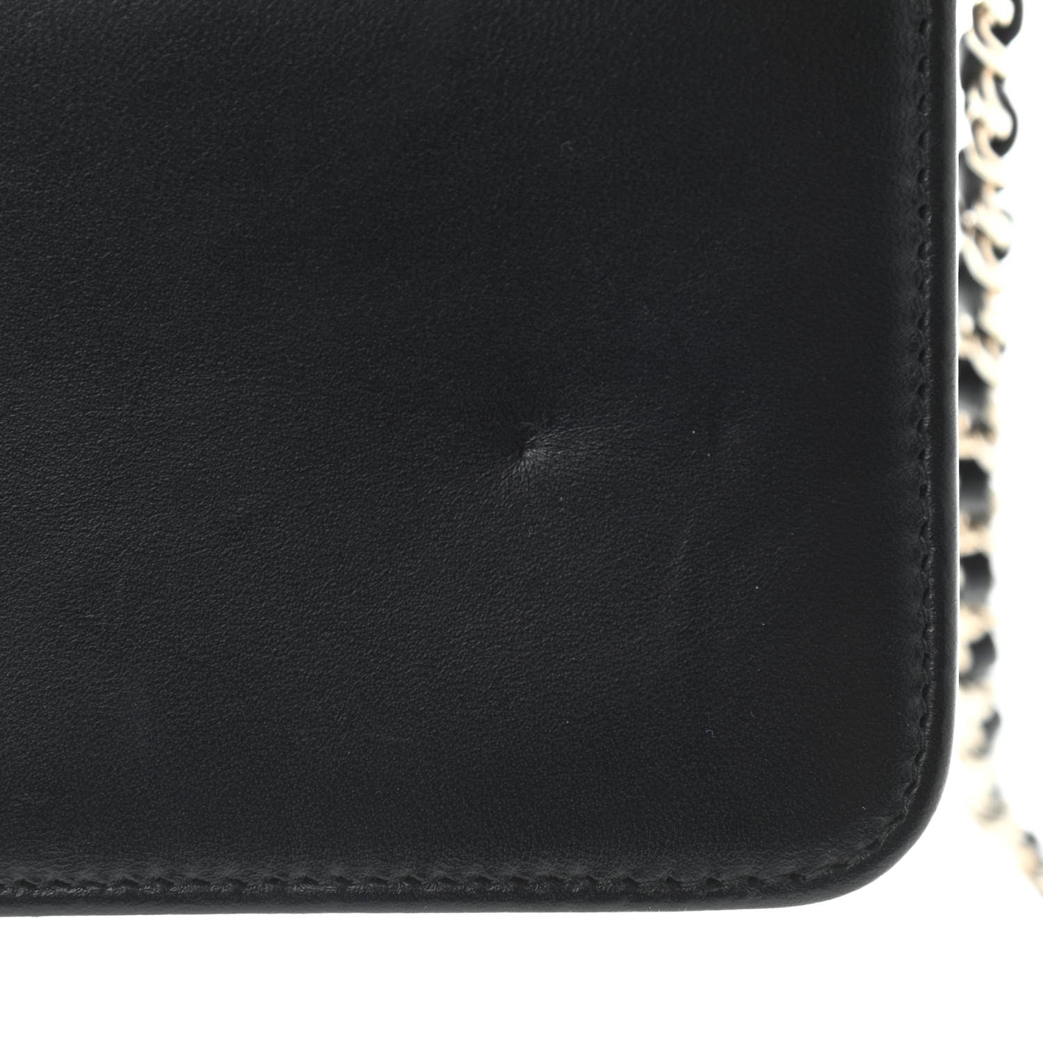 Chanel Iridescent Lambskin Quilted Pearl Wallet On Chain WOC Black 13 of 16
