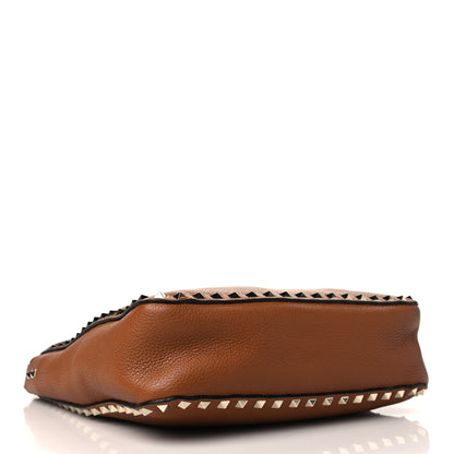 Valentino Garavani Pebbled Calfskin Small Rockstud Flip-Lock Messenger Bag Light Cuir 4 of 7