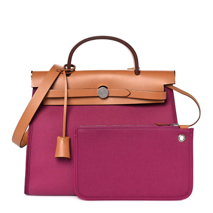 Hermes Vache Hunter Toile Herbag Zip 31 PM Tosca 2 of 9