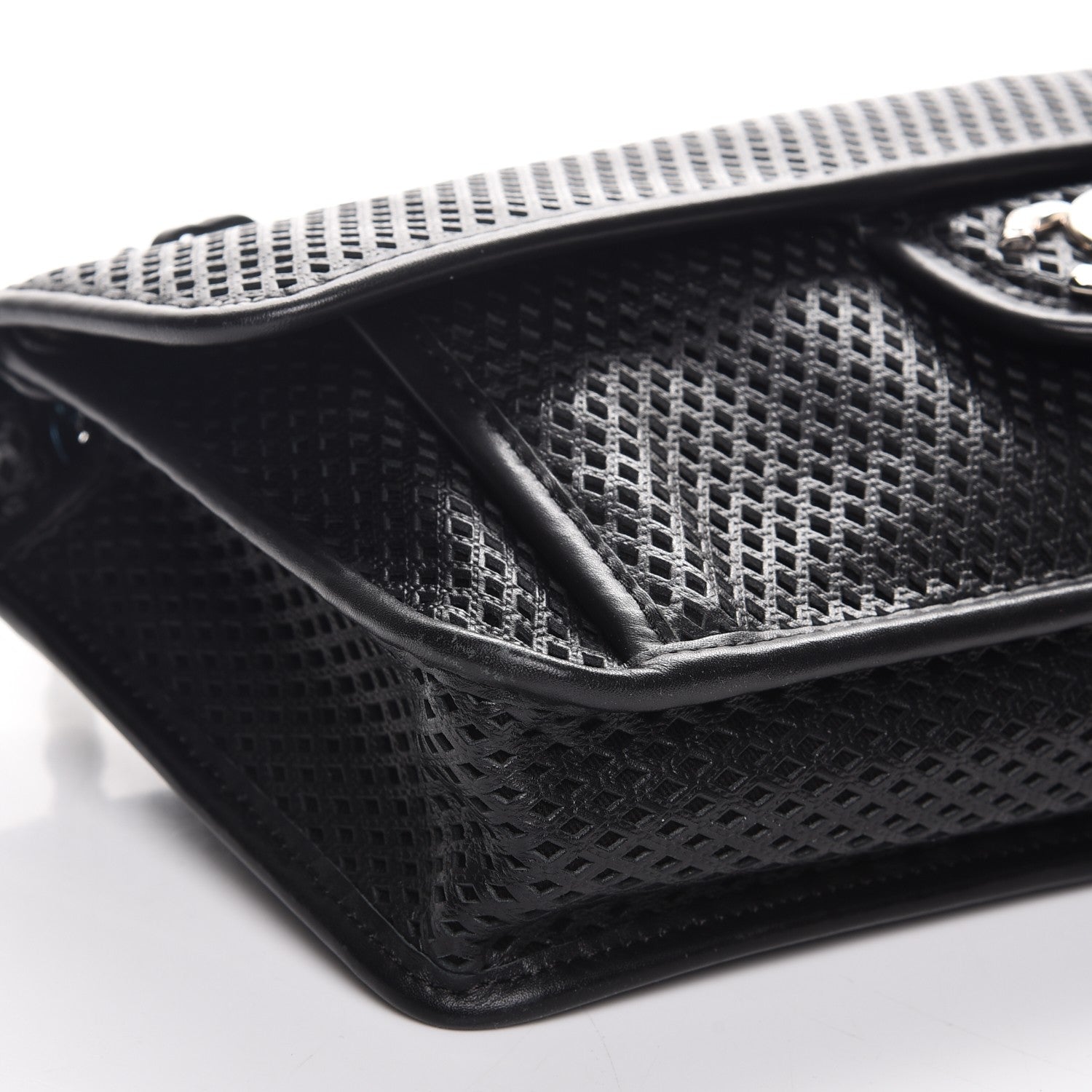Chanel Perforated Calfskin Large Up In The Air Flap Black 9 of 10