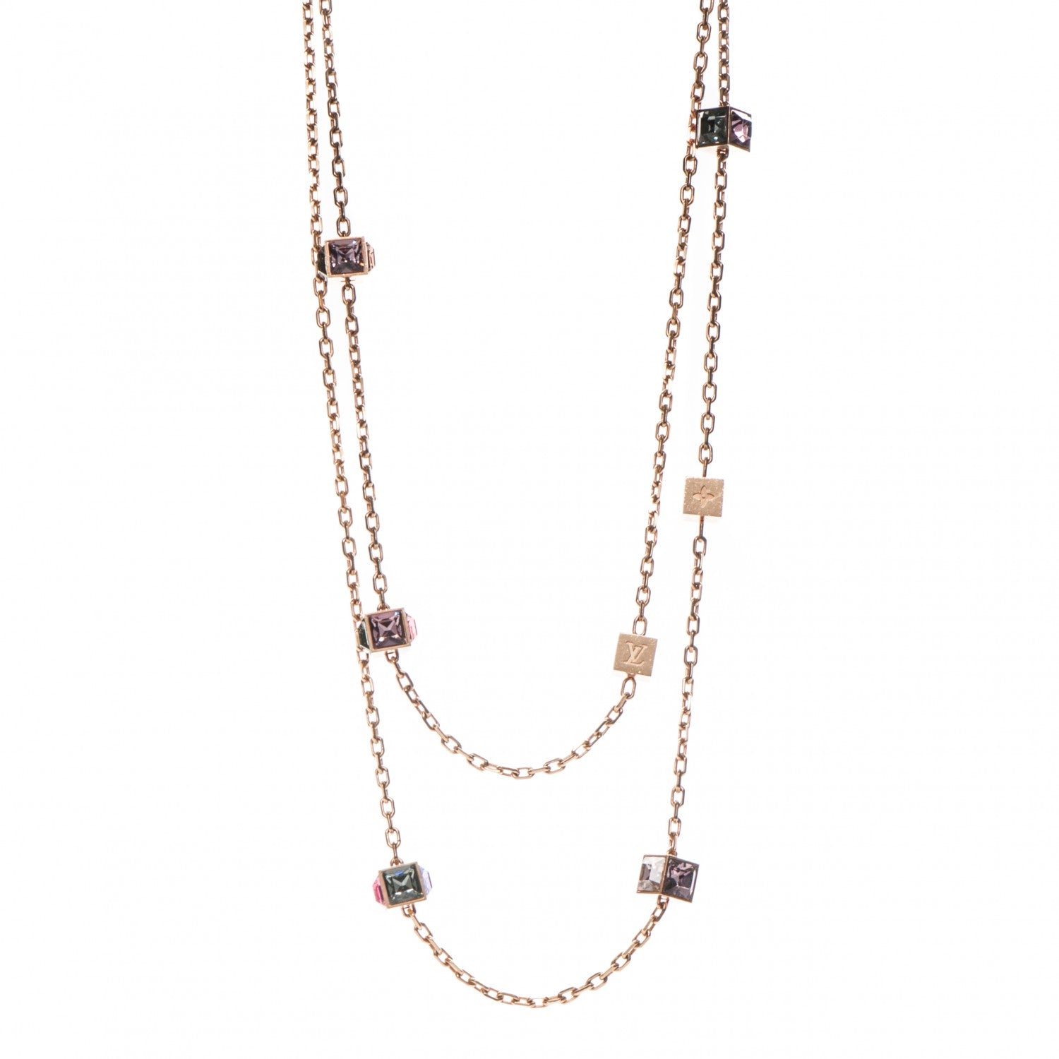 Louis Vuitton Swarovski Gamble Long Necklace Blush 1 of 8