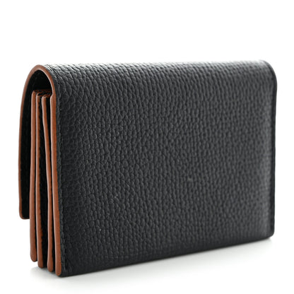 Loewe Grained Calfskin Anagram Gusset Wallet Black 3 of 12