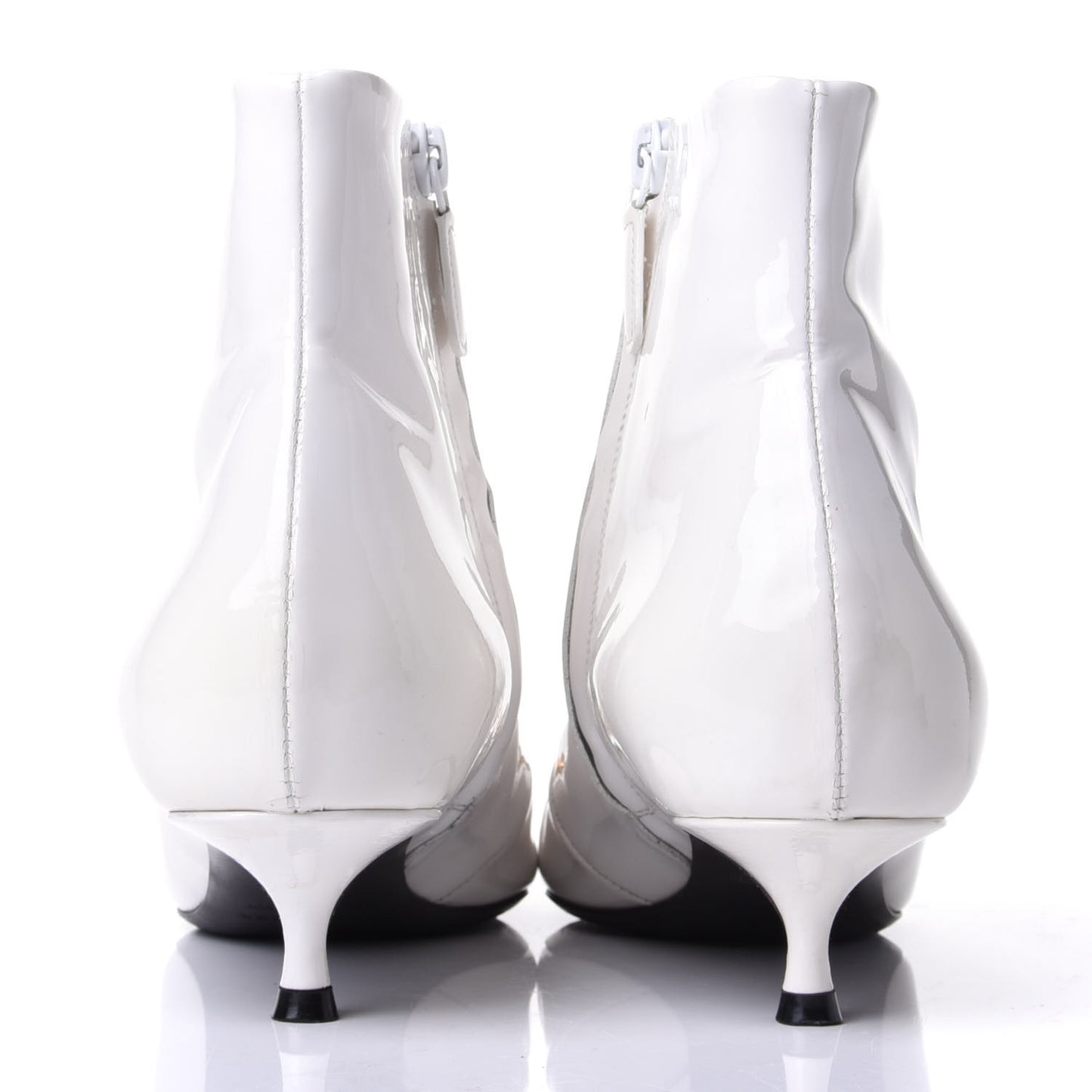 Patent BB Pointy Toe Ankle Booties 36 Optical White