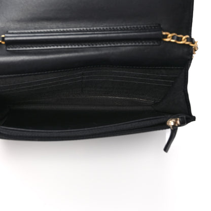 Chanel Caviar Quilted CC Filigree Wallet On Chain WOC Black 5 of 9