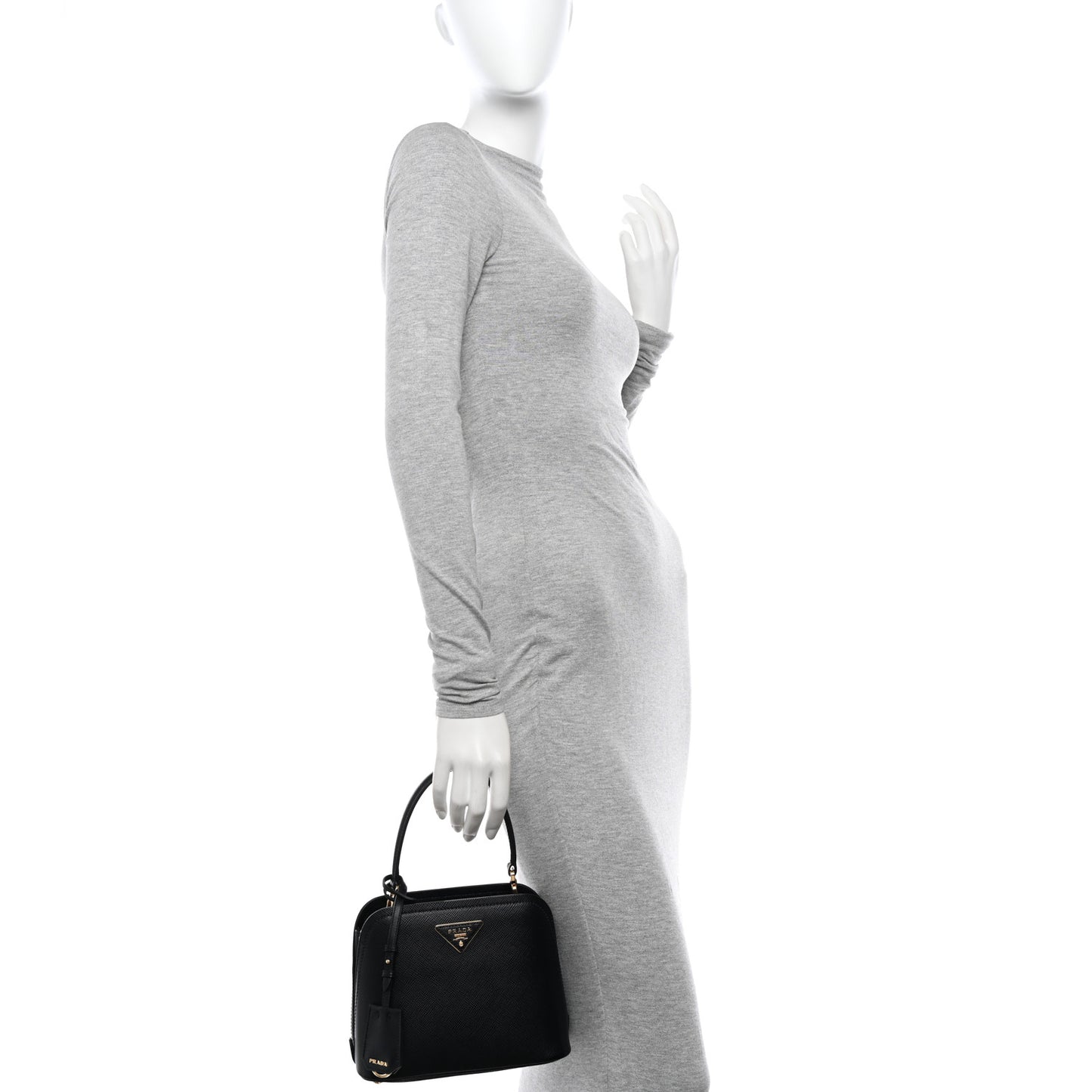 Saffiano Cuir Micro Matinee Tote Black