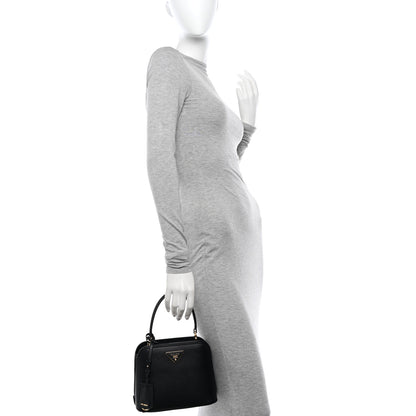 Prada Saffiano Cuir Micro Matinee Tote Black 3 of 9