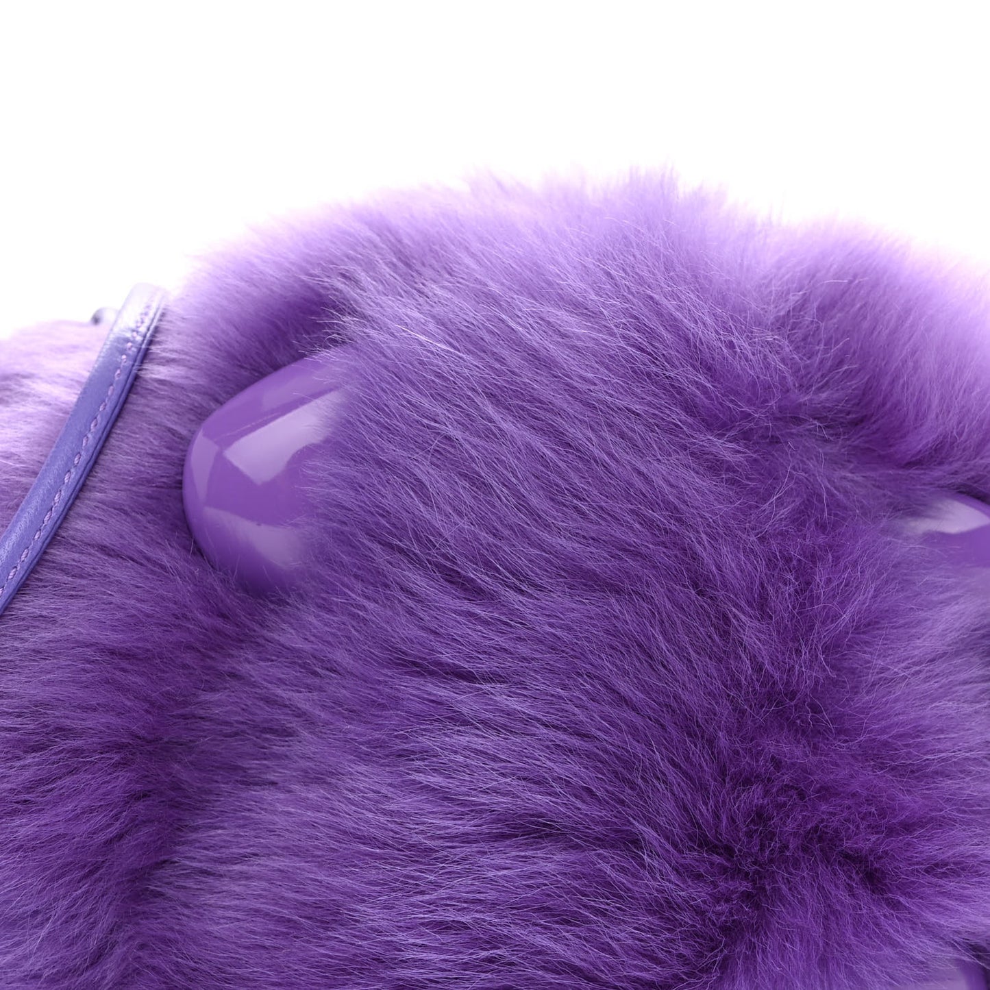 Shearling Lambskin Embellished The Mini Pouch Purple