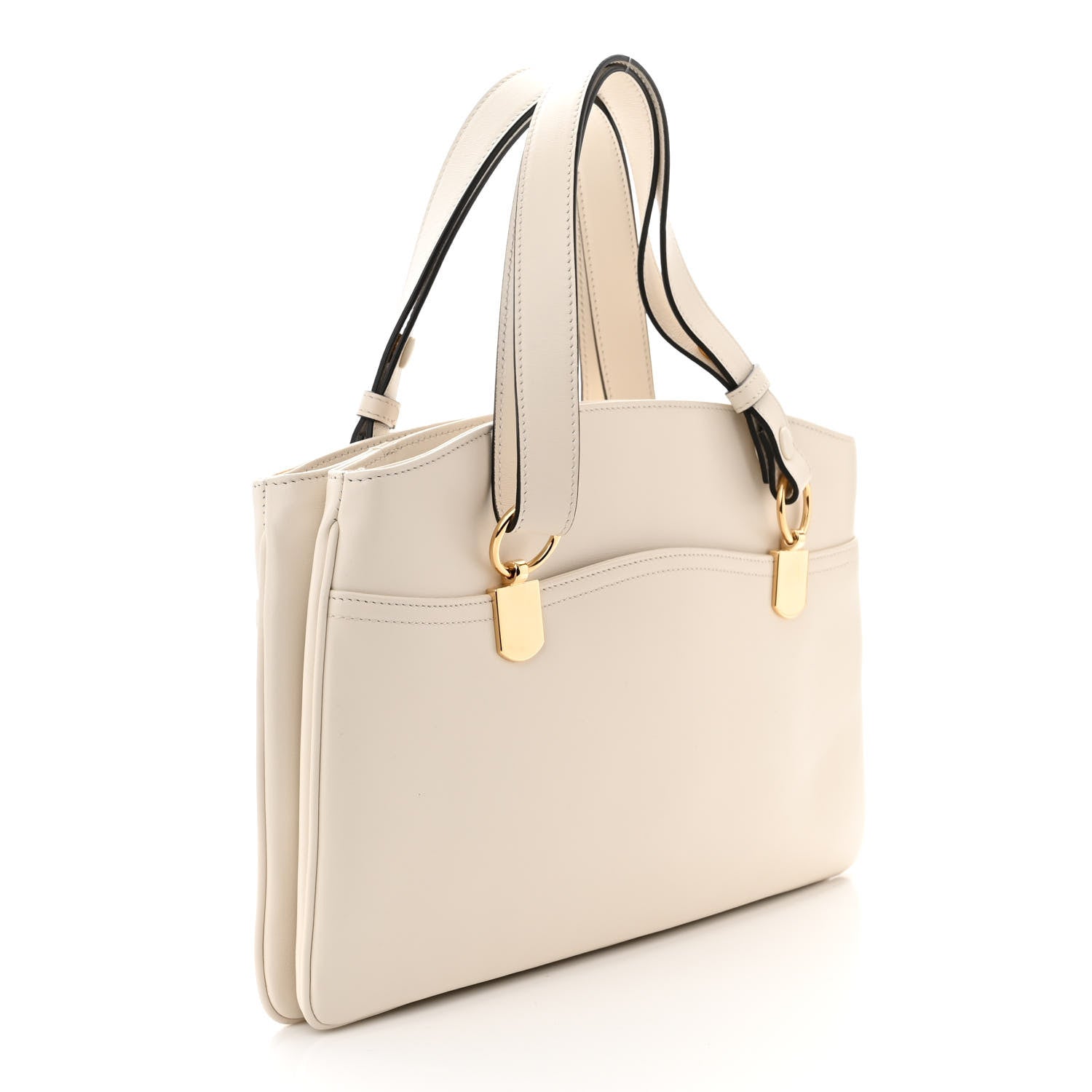 Gucci Vitello Palmellato Lux Arli Top Handle Bag White 3 of 12