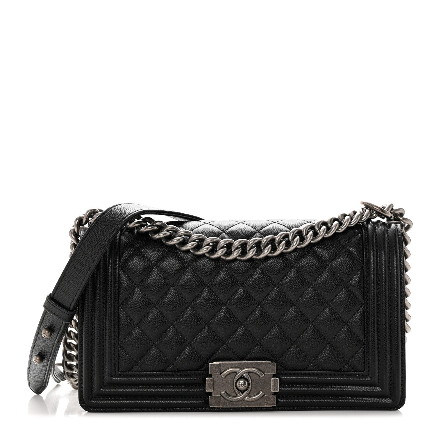 Chanel Caviar Quilted Medium Boy Flap Black 1 of 14
