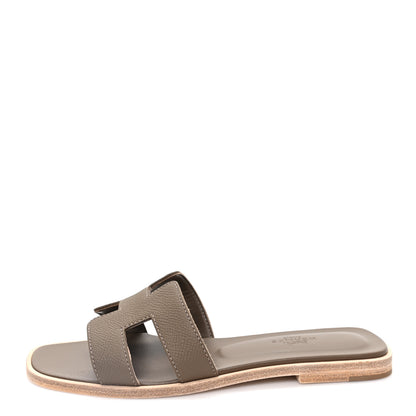 Hermes Epsom Oran Sandals 36 Etoupe 1 of 10