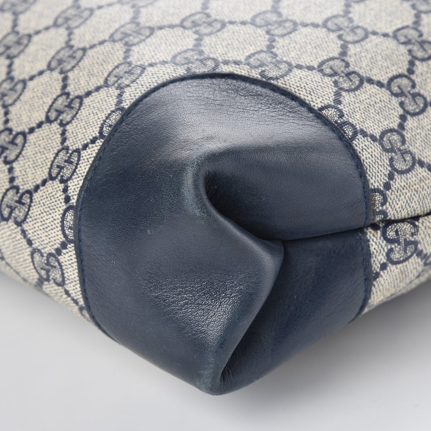 GG Plus Monogram Web Tote Navy Blue