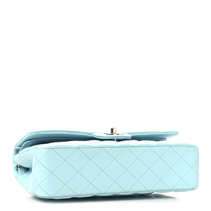 Chanel Lambskin Quilted Medium Double Flap Light Blue 4 of 11