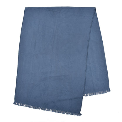 Hermes Cashmere Silk New Libris Stole Bleu Denim 2 of 3