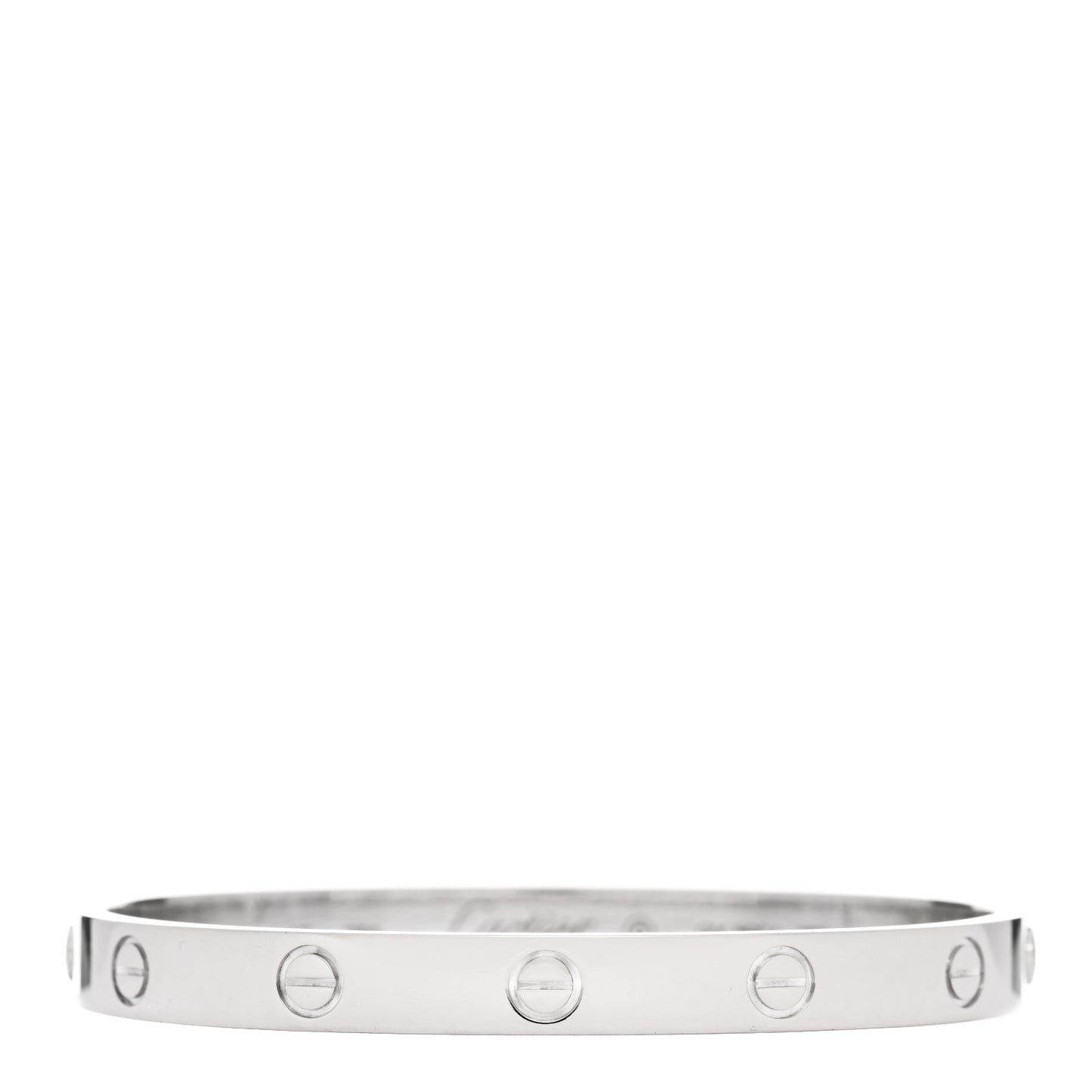 18K White Gold LOVE Bracelet 17