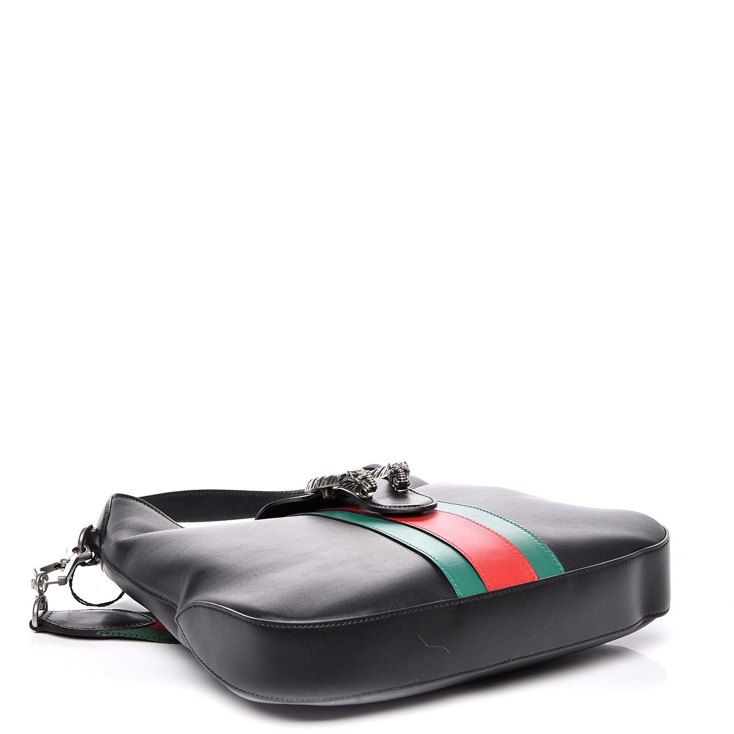 Gucci Calfskin Web Stripe Small Dionysus Hobo Black 5 of 8