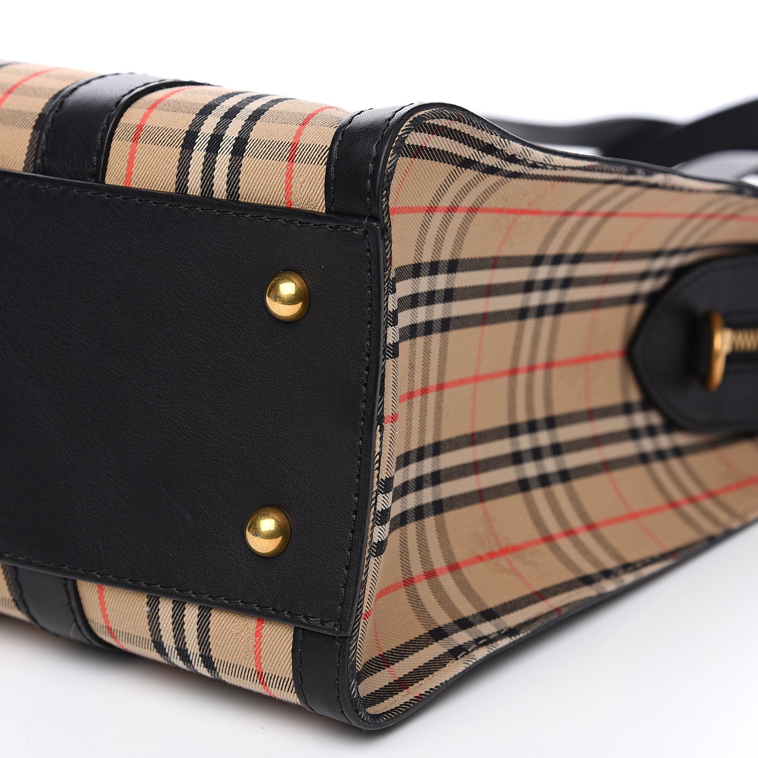 Burberry Calfskin Medium 1983 Knight Check Link Tote Brown 8 of 8