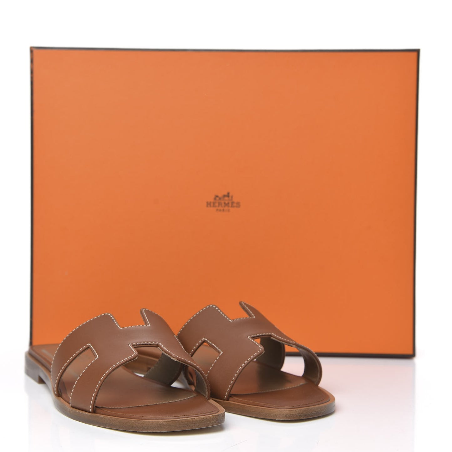 Box Calfskin Oran Sandals 35 Gold