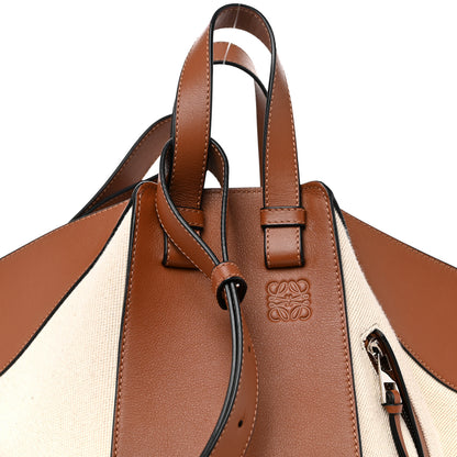 Loewe Calfskin Canvas Small Hammock Shoulder Bag Natural Tan 8 of 10
