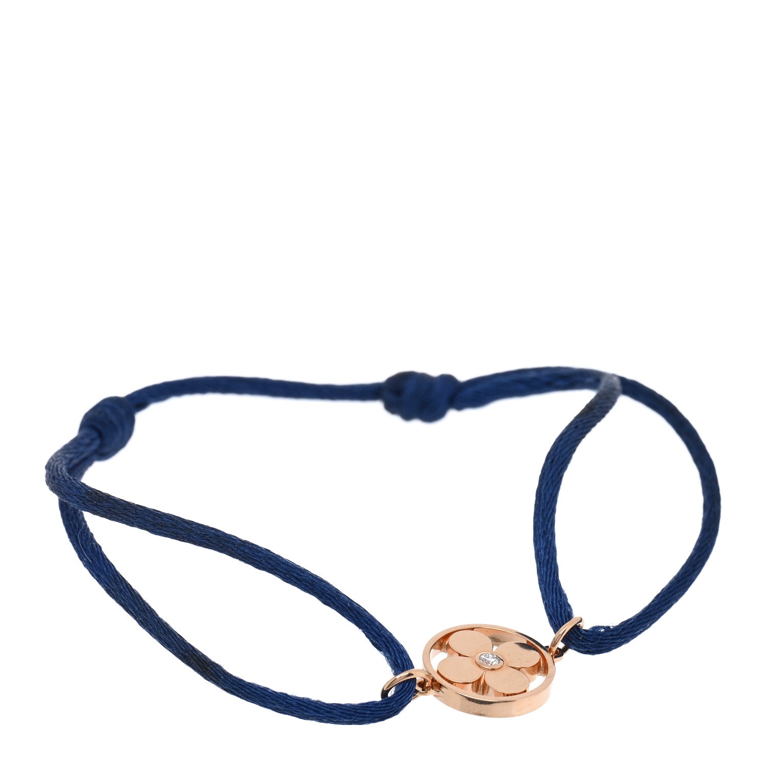 Louis Vuitton 18K Pink Gold Diamond Idylle Blossom Sun Cord Bracelet Blue 1 of 4
