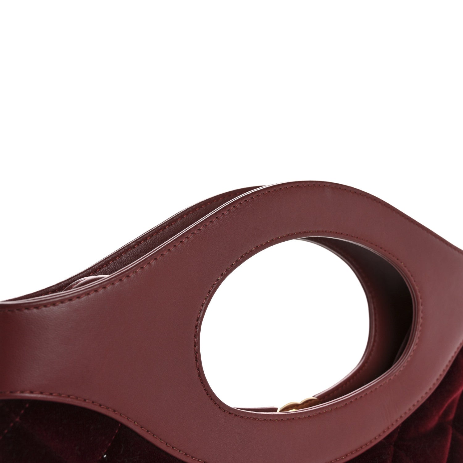 Chanel Velvet Lambskin Quilted Small 31 Shopping Bag Burgundy 13 of 13