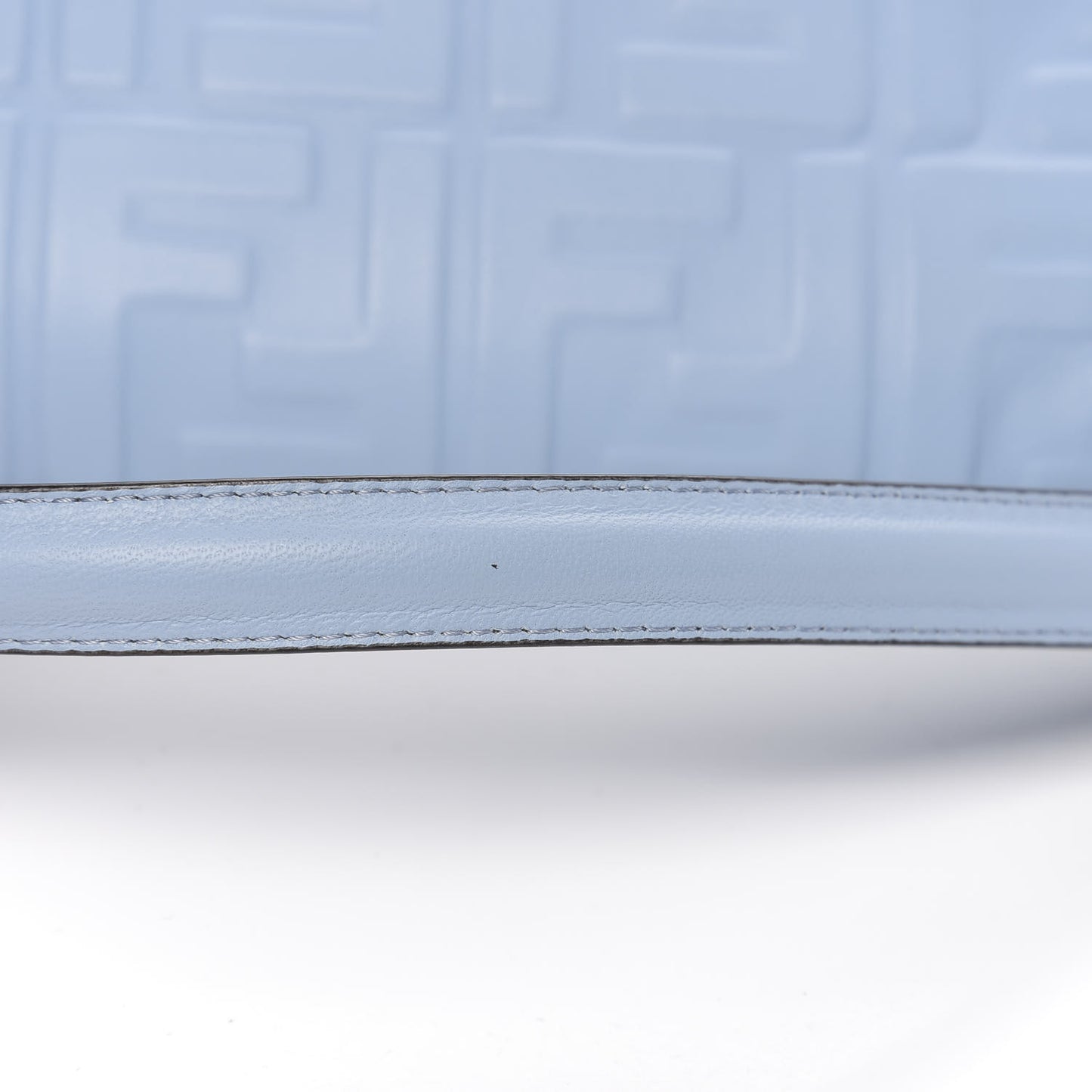 Nappa FF 1974 Embossed Baguette Azzurro Baby