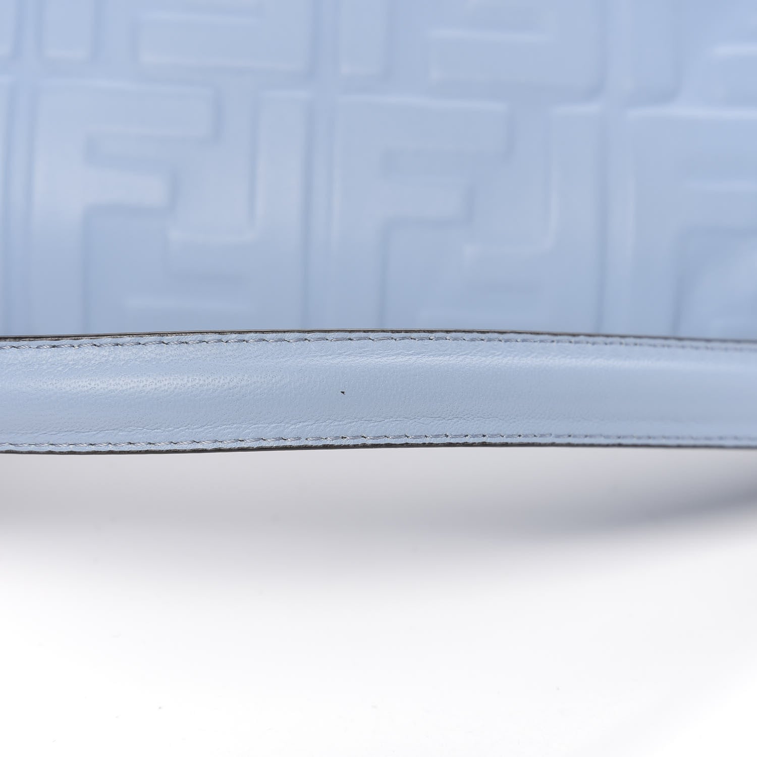 Fendi Nappa FF 1974 Embossed Baguette Azzurro Baby 8 of 9