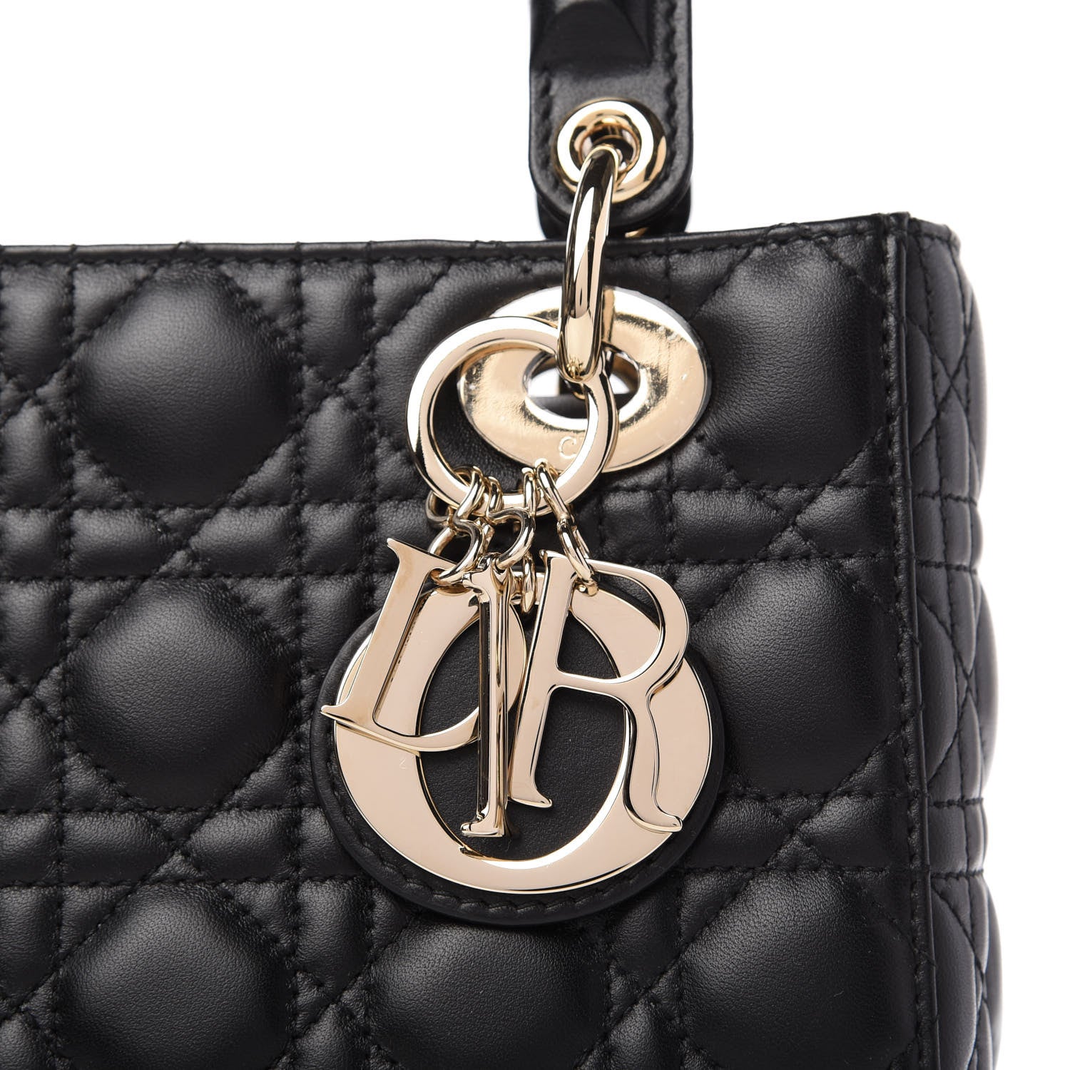 Christian Dior Lambskin Cannage Small My ABCDior Lady Dior Black 9 of 10