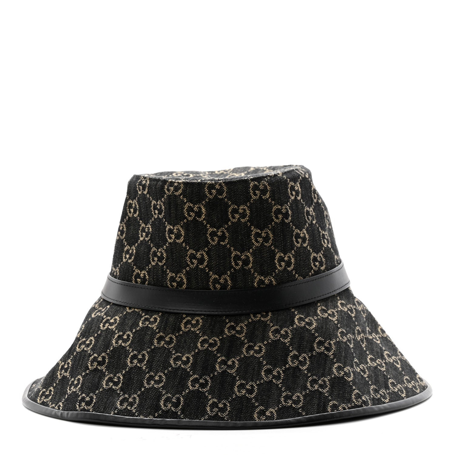 Gucci Monogram Wide Brim Hat M Black 4 of 9