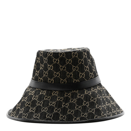 Gucci Monogram Wide Brim Hat M Black 4 of 9