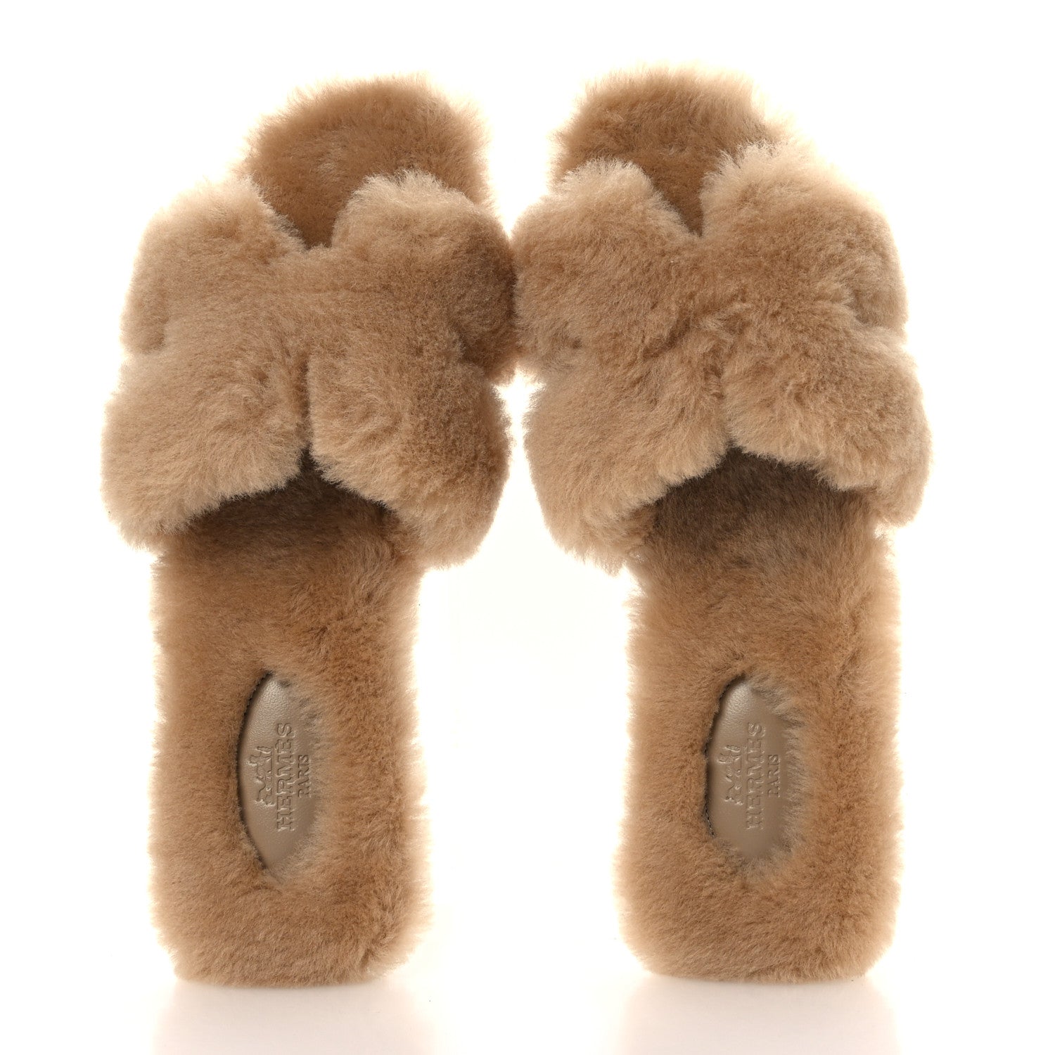 Hermes Woolskin Oran Sandals 39 Naturel 2 of 10