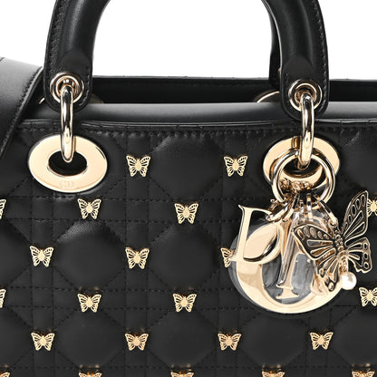 Christian Dior Lambskin Butterfly Cannage Lady D-Joy Black 8 of 10