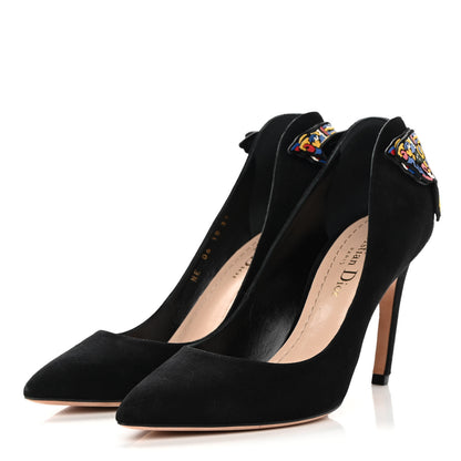 Christian Dior Suede D-Butterfly Pumps 37 Black 3 of 13