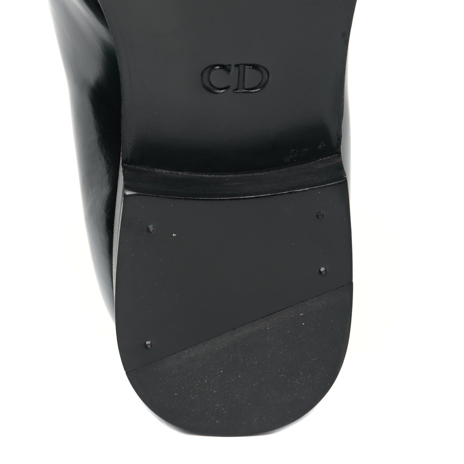 Christian Dior Polished Calfskin Mens Derby Shoe 44 Black 9 of 10