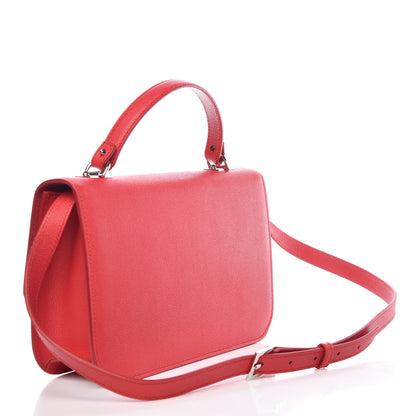 Alexander McQueen Grained Calfskin Large Insignia Satchel Red 4 of 10