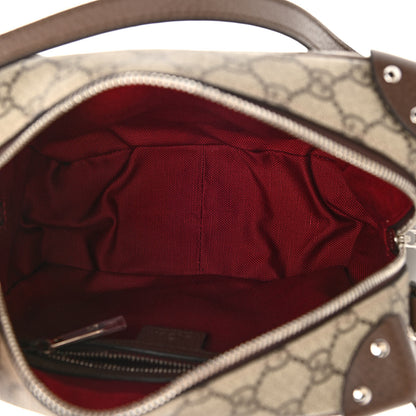 Gucci GG Supreme Monogram Textured Calfskin Square Messenger Bag Beige Ebony New Acero 5 of 10