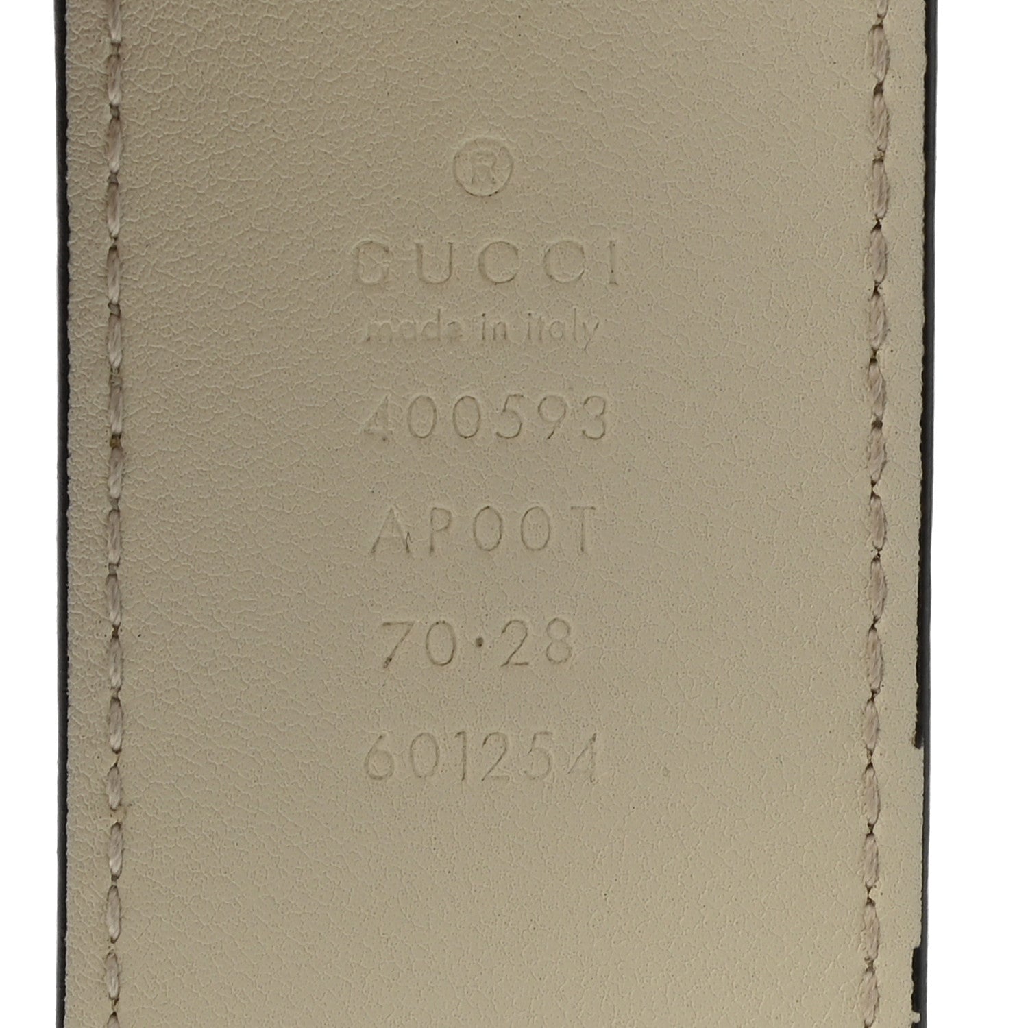 Gucci Calfskin Double G 40mm Belt 70 28 Mystic White 3 of 3