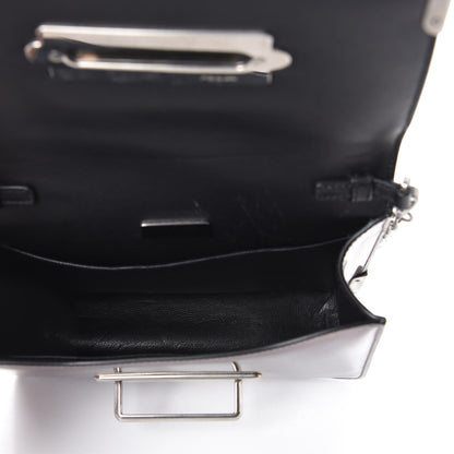 Prada Metallic Vitello Saffiano Cahier Bag Ferro Black 5 of 8