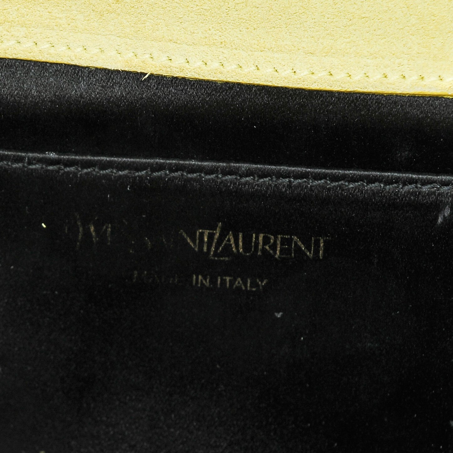 Patent Calfskin Monogram Large Belle De Jour Clutch Yellow