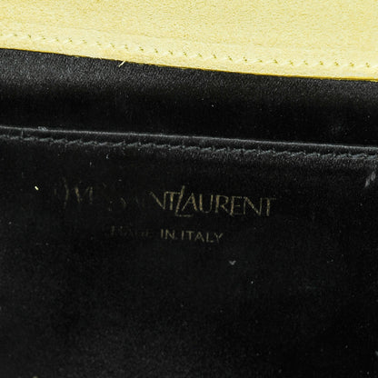 Saint Laurent Patent Calfskin Monogram Large Belle De Jour Clutch Yellow 6 of 6