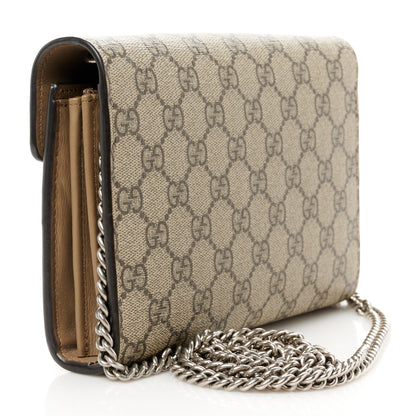 Gucci GG Supreme Monogram Mini Dionysus Chain Wallet Beige Taupe 3 of 10