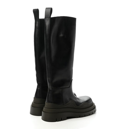 Bottega Veneta Calfskin The Tire High Boots 37 Black Camping 4 of 9