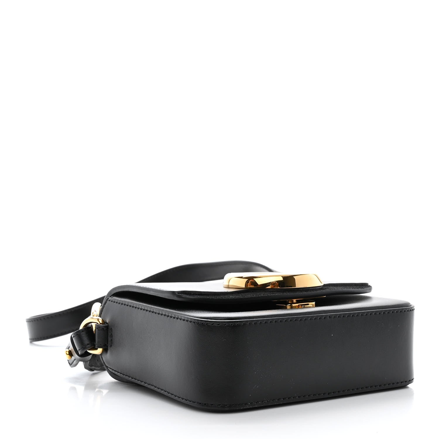 Chloe Shiny Calfskin Suede Mini C Double Carry Black 4 of 10