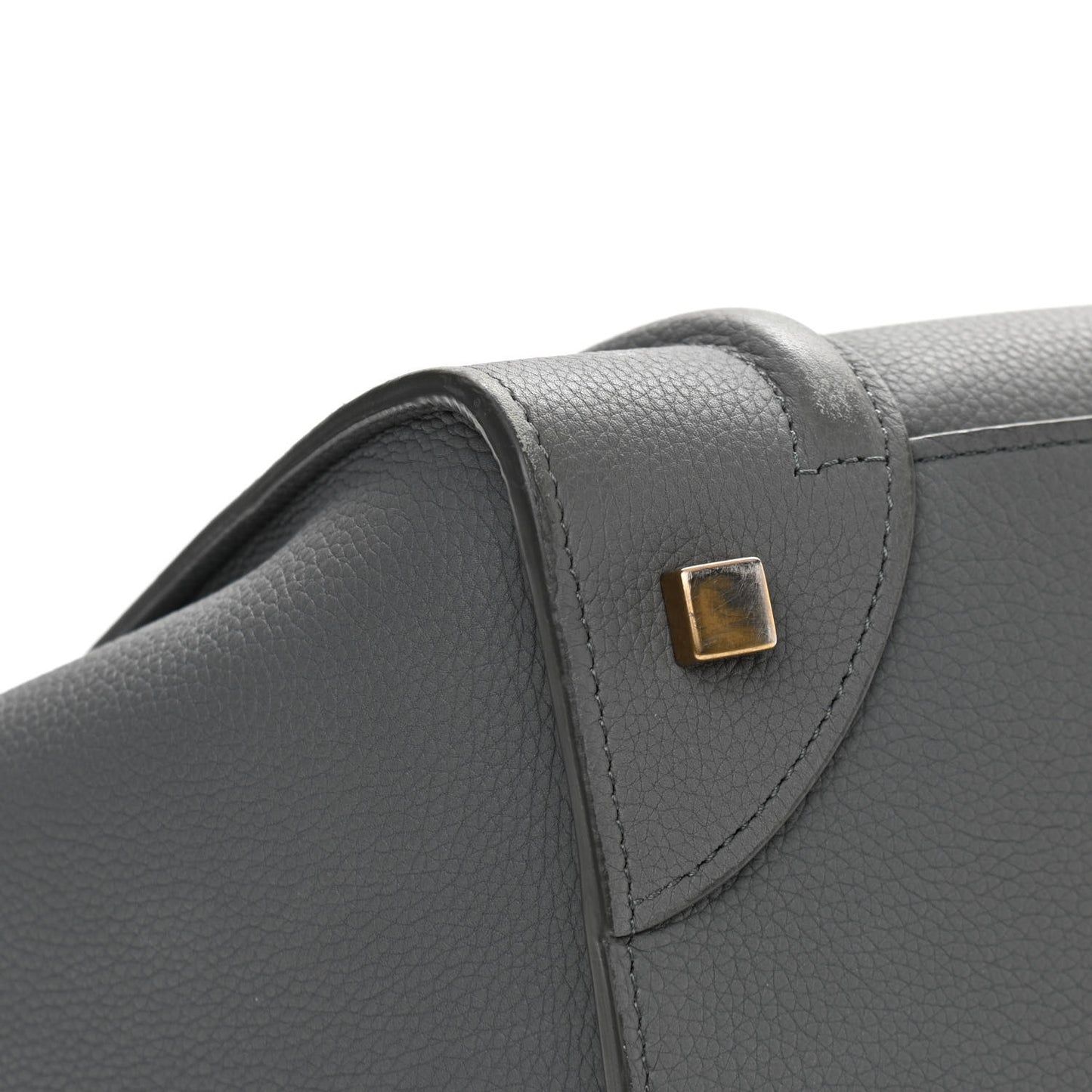 Drummed Calfskin Mini Luggage Kohl