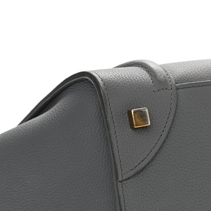 Celine Drummed Calfskin Mini Luggage Kohl 8 of 17