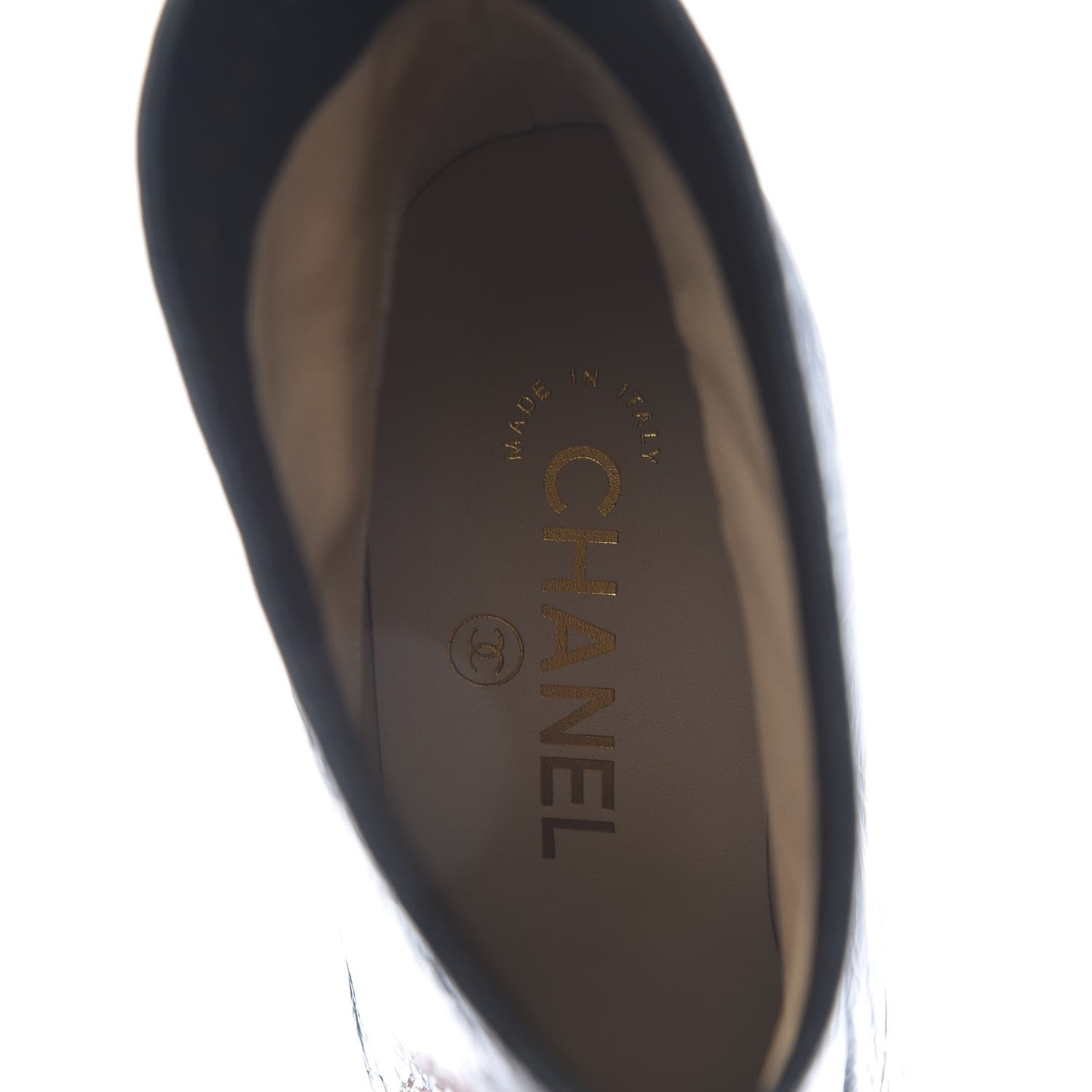 Chanel Crumpled Calfskin Satin Cap Toe Short Ankle Boots 37 Black 7 of 9